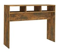 vidaXL Mesa Consola Entrada Mesita Auxiliar Lateral Armario Aparador Pasillo Vestíbulo Salón Dormitorio Madera Contrachapada Roble Ahumado 105x30x80cm