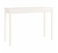 Mesa Consola De Madera Maciza De Pino Blanco 110x40x75 Cm Vidaxl