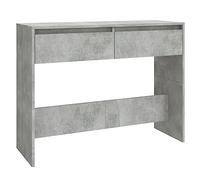 vidaXL Mesa Consola Entrada Pasillo Vestíbulo Recibidor Auxiliar Decoración Hogar Casa Escritorio de Contrachapada Color Gris Hormigón 100x35x76,5 cm