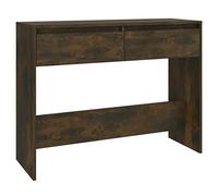 vidaXL Mesa Consola Entrada Pasillo Vestíbulo Recibidor Auxiliar Decoración Hogar Casa Escritorio de Contrachapada Color Roble Ahumado 100x35x76,5 cm
