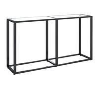 vidaXL Mesa Consola Entrada Pasillo Vestíbulo Recibidor Auxiliar Decoración Hogar Casa Escritorio Vidrio Templado Transparente 140x35x75,5cm
