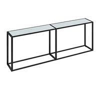 vidaXL Mesa Consola Entrada Pasillo Vestíbulo Recibidor Mesita Auxiliar Decoración Hogar Casa Escritorio Vidrio Templado Mármol Blanco 220x35x75,5 cm
