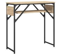 vidaXL Mesa Consola Estante Madera ingeniería Roble Sonoma 75x30x75 cm
