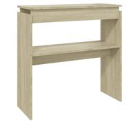 vidaXL Mesa Consola Madera contrachapada Roble Sonoma 80x30x80 cm