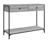 vidaXL Mesa Consola Madera de ingeniería Gris Sonoma 100x34,5x75 cm