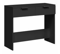 Mesa consola madera de ingeniería negro 90x36x75 cm