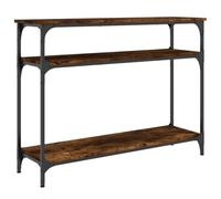 vidaXL Mesa Consola Madera de ingeniería Roble Ahumado 100x29x75 cm