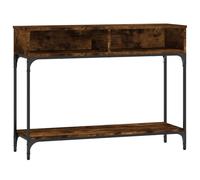 vidaXL Mesa Consola Madera de ingeniería Roble Ahumado 100x30,5x75 cm