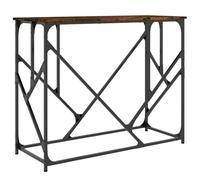 vidaXL Mesa Consola Madera de ingeniería Roble Ahumado 100x40x80 cm