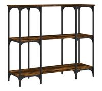 vidaXL Mesa Consola Madera de ingeniería Roble Ahumado 102x35x90 cm