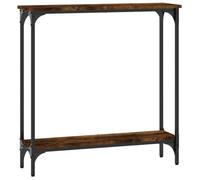 vidaXL Mesa Consola Madera de ingeniería Roble Ahumado 75x22,5x75 cm