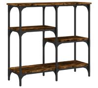 vidaXL Mesa Consola Madera de ingeniería Roble Ahumado 80x29x75 cm