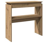 vidaXL Mesa consola madera de ingeniería roble artesanal 80x30x80 cm