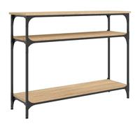 vidaXL Mesa Consola, Mesita de Sofá con Almacenaje, Mesa Auxiliar, Mesa para Pasillo Salón Entrada Recibidor, Madera de Ingeniería Roble Sonoma