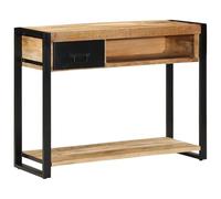 vidaXL Mesa Consola Madera Maciza Mango 100x35x75 cm, Mesa de sofá, Mesa de Pasillo, Mesa detrás del sofá, Mesa de recibidor, Mesa Consola de Pasillo