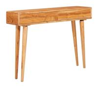 vidaXL Mesa Consola Marrón 110 x 30 x 80 cm Madera de Acacia Sólida, Mesa Auxiliar Moderna, Mueble de Acacia, Pasillo Estrecho, Almacenamiento práctico, decoración Minimalista