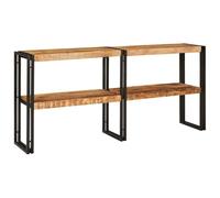 vidaXL Mesa consola 160 x 33 x 75 cm madera maciza áspera de mango