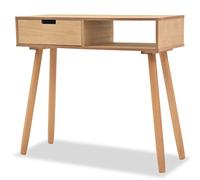 vidaXL Mesa Consola Marrón Aparador Mesita Mesilla Mueble Madera Maciza Pino