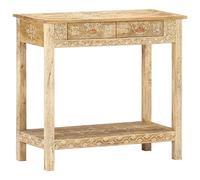 vidaXL Mesa Consola Mesita Auxiliar Recibidor Pasillo Vestíbulo Entrada Debajo de Espejo Salón Sala de Estar Hogar Estable Madera Maciza de Mango