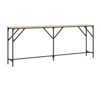 vidaXL Mesa Consola, Mesita con Patas Ajustables, Mesa Auxiliar de Sofá, Mesa para Salón Pasillo Entrada, Madera de Ingeniería Roble Sonoma