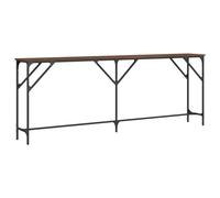 Mesa consola madera de ingeniería marrón roble 200x29x75 cm