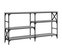 vidaXL Mesa Consola, Mesita de Sofá con Almacenaje, Mesa Auxiliar, Mesa para Pasillo Salón Entrada Recibidor, Madera de Ingeniería Gris Sonoma