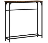 vidaXL Mesa Consola Madera de ingeniería Roble Ahumado 75x19,5x75 cm