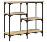 vidaXL Mesa Consola, Mesita de Sofá con Almacenaje, Mesa Auxiliar, Mesa para Pasillo Salón Entrada Recibidor, Madera de Ingeniería Roble Sonoma