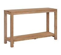 vidaXL Mesa Consola Mobiliario Decoración Hogar Decorativa Diseño Clásico Sólida Duradera Resistente Práctica Útil 120x35x75cm Madera Maciza Teca