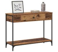 vidaXL Mesa Consola Otro Madera Vieja 100 x 34.5 x 75 cm, Mesa Consola Chic, Rectangular, Acabado Rústico en Madera y Metal, Ideal para el Sala o Pasillo, Funcional