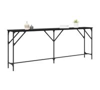 vidaXL Mesa consola Roble negro 200 x 29 x 75 cm – Mesa de acento, estilo industrial