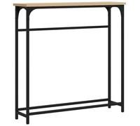 vidaXL Mesa Consola Madera de ingeniería Roble Sonoma 75x19,5x75 cm