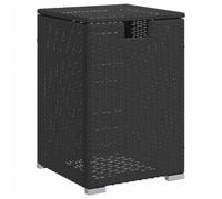 vidaXL Mesa Cubierta para bombona de propano ratán Negro 40x40x60 cm
