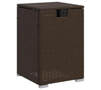 vidaXL Mesa Cubierta para bombona de propano ratán marrón 40x40x60 cm