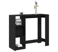 vidaXL con estante Negro 124 x 46 x 103.5 cm, Mesa de comedor , rectangular, mueble para el hogar, diseño que