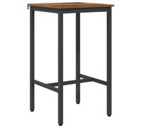 vidaXL Mesa de Bar 52 x 52 x 90 cm Madera de ingeniería Rectangular, Mesa de Bar Rectangular Moderna para Sala, Elegante y Funcional, Estructura de Madera y Acero