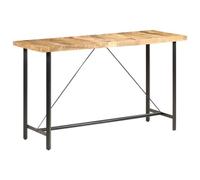vidaXL Mesa de Bar Alta Cocina Comedor Cena Hogar Barra Bistro Café Exterior Estable Duradera 180x70x107 cm Madera Maciza de Mango Rugosa