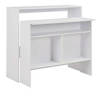 Mesa De Bar Con 2 Tableros Blanca 130x40x120 Cm Vidaxl