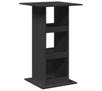 vidaXL Mesa de Bar con Almacenaje - Madera Ingeniería Negra 60x60x102 cm - Mesa Alta de Cocina y Pub