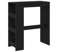 vidaXL Mesa de Bar con estantes, Roble Negro, 90x40x103,5 cm, Madera de ingeniería