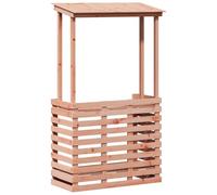 vidaXL Mesa de Bar de jardín con Techo Madera Maciza 112,5x57x195,5 cm