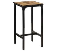 vidaXL Mesa de Bar Madera Maciza de Mango Rugoso 60x55x107 cm, Mesa de Bar al Aire Libre, Mesa de Pub de Exterior, Mesa de Bar de jardín