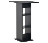 vidaXL Mesa de Bar Madera Negro 60x60x110 cm Mesita Mesilla Elevada Alta Mueble Mobiliario Auxiliar Comedor Pub Estanterías Consola