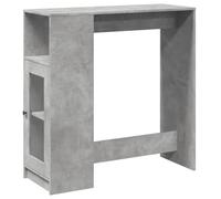 Mesa alta bar con estantes madera gris hormigón 101x40x103,5 cm