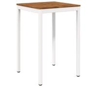 vidaXL Mesa de Bar para Jardín Natural y Blanco 70 x 68,5 x 105 cm