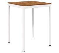 vidaXL Mesa de Bar para Jardín Natural y Blanco 80 x 80,5 x 105 cm