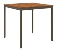 vidaXL Mesa de Bar para Jardín Natural y Café 110 x 108,5 x 105 cm