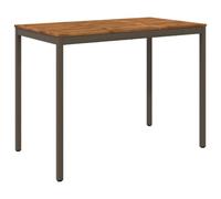 vidaXL Mesa de Bar para Jardín Natural y Café 141 x 80,5 x 105 cm