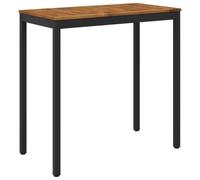 vidaXL Mesa de Bar para Jardín Natural y Negro 108,5 x 55 x 105 cm