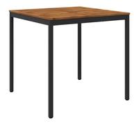 vidaXL Mesa de Bar para Jardín Natural y Negro 110 x 108,5 x 105 cm
